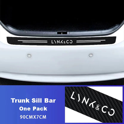 Autocollants de seuil de porte de voiture en Fiber de carbone, pour LynkCo Lynk & Co 05 06 5 6 Lynk Co 05 06 01 1, accessoires
