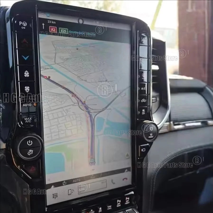 Pour Dodge Ram 2019-2024 stéréo GPS Navigation Android lecteur vidéo multimédia grand écran Qled tête Uint Auto Radio sans fil Carplay