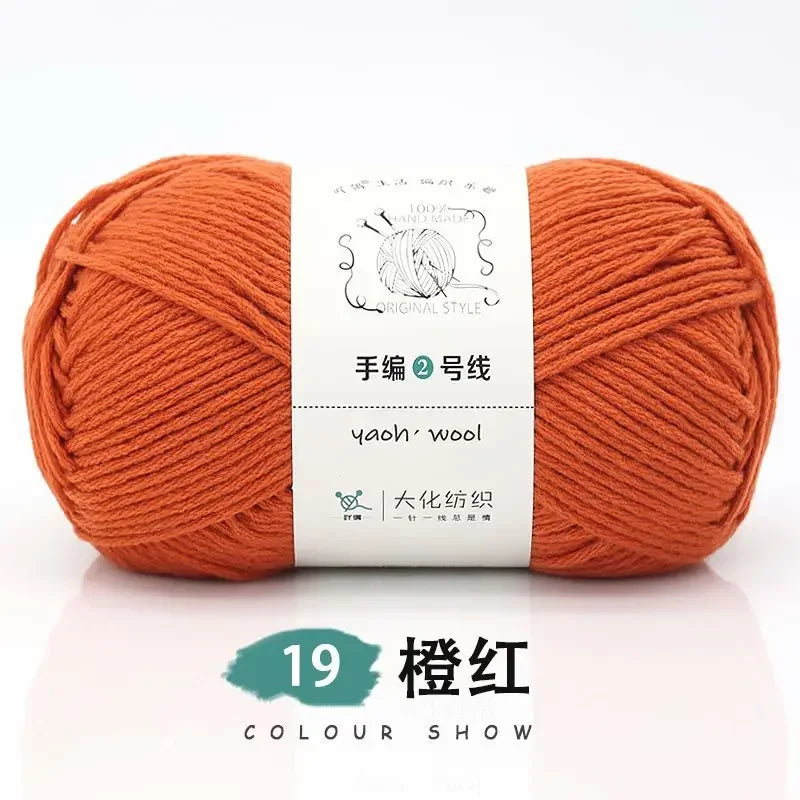 Fil de Coton Crocheté à la Main, 100g, Bricolage, Laine pour Bébé, Écharpe, Veste, Pull
