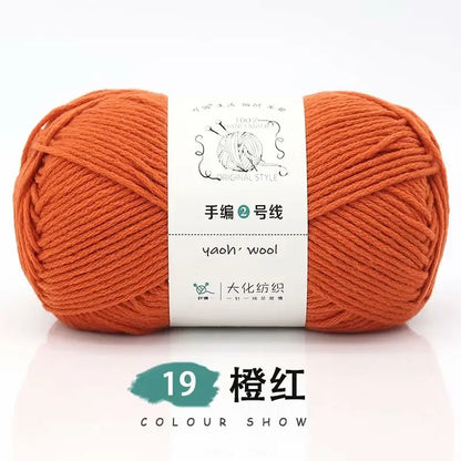 Fil de Coton Crocheté à la Main, 100g, Bricolage, Laine pour Bébé, Écharpe, Veste, Pull