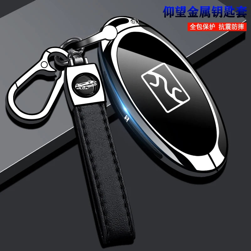 Housse de clé en métal de qualité supérieure pour BYD Yangwang U8/U9, étui de luxe à Protection complète pour clé de voiture, accessoires d'intérieur de voiture