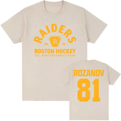 TV chauffé rénov Llya Rozanov 81 Boston Raiders T-shirt femmes hommes vêtements à manches courtes coton mode T-shirt imprimé graphique T-shirt