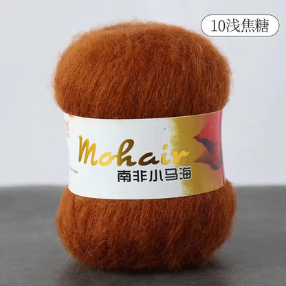 Fil de laine Mohair d'alpaga en peluche pour fil à tricoter, écharpe de pull 40 grammes/boule, fils épais de Lanas doux et chaud gonflés