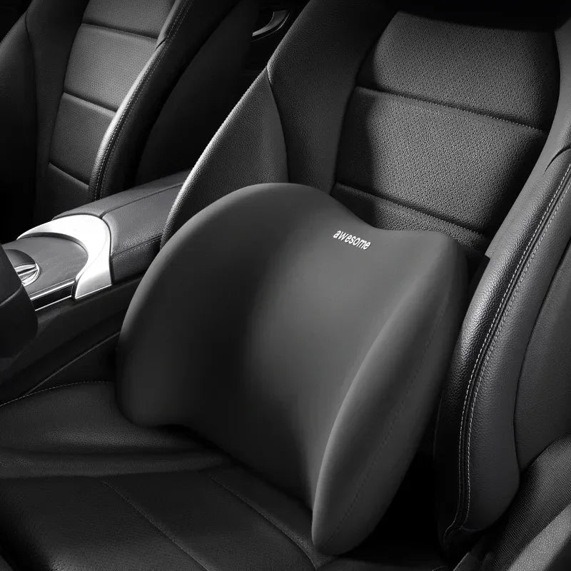Car Headrest Pillow and Lumbar Support Set Memory Foam Neck Pillow & Back Cushion for Long Drive Pain Relief Car Seat Comfort