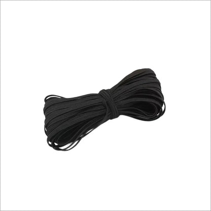 Bande élastique plate de 10m, blanc et noir, bande élastique plate à haute élasticité, corde extensible de couture pour sous-vêtements, pyjamas, attaches, garniture de masque de bricolage