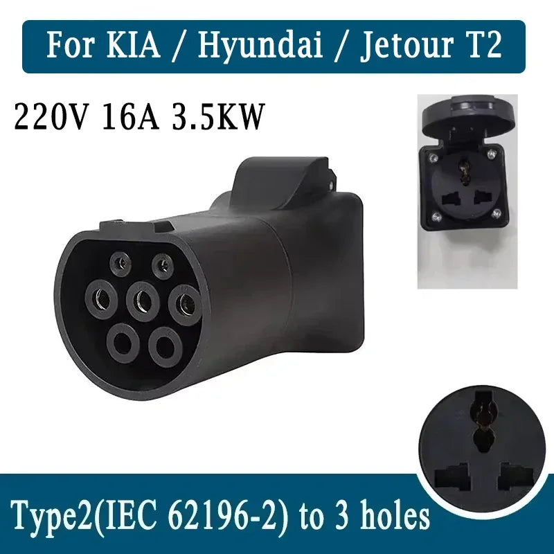 Adaptateur de câble EV de décharge de voiture femelle V2L Type2, pour MG BYD KIA Hyundai Smart # 1 connecteur de véhicule ZEEKR (besoin de voiture prend en charge V2L)