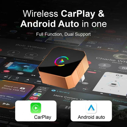 Adaptateur sans fil CarPlay Android Auto Pro3.0 2 en 1 Boîte d'infodivertissement automobile 2026 Nouveau Plug & Play Connexion rapide automatique
