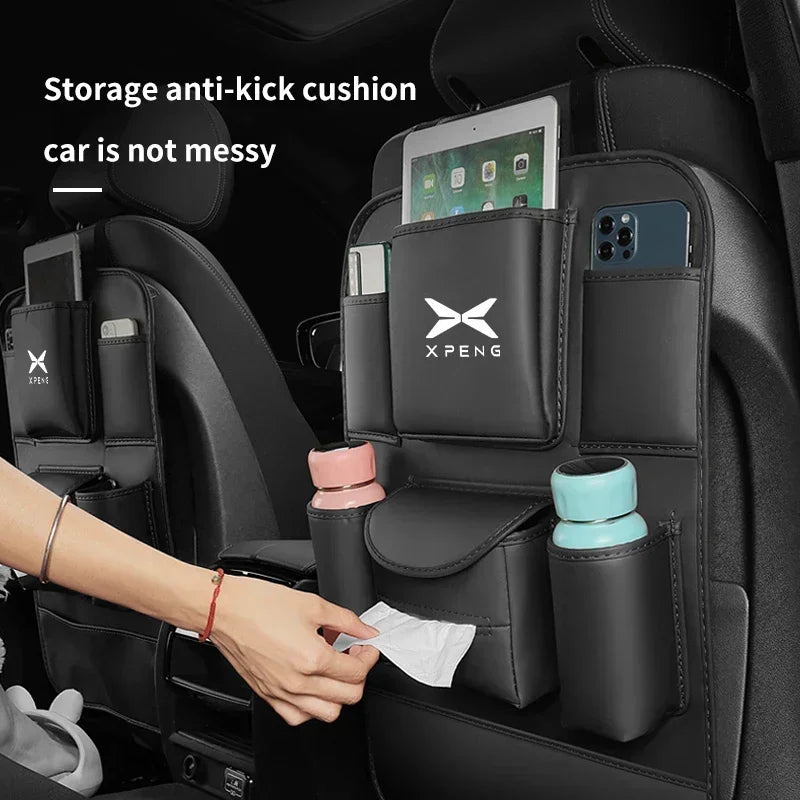 Sac de rangement arrière en cuir pour siège de voiture, anti-usure, coussin anti-rika, accessoires pour XPENG P5 P7 G3 G9 N5 F30 H93 BETA