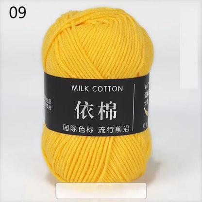 Nouveau 5 pièces 250g lait coton tricot laine fil couture teint Lanas pour Crochet artisanat pull chapeau poupées couture tricot outils