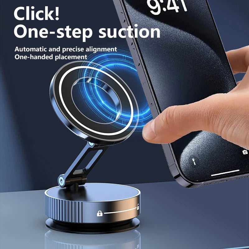 Support magnétique pour téléphone portable 2026, nouveau, super puissant, rotatif, support de téléphone pliable, ventouse en métal