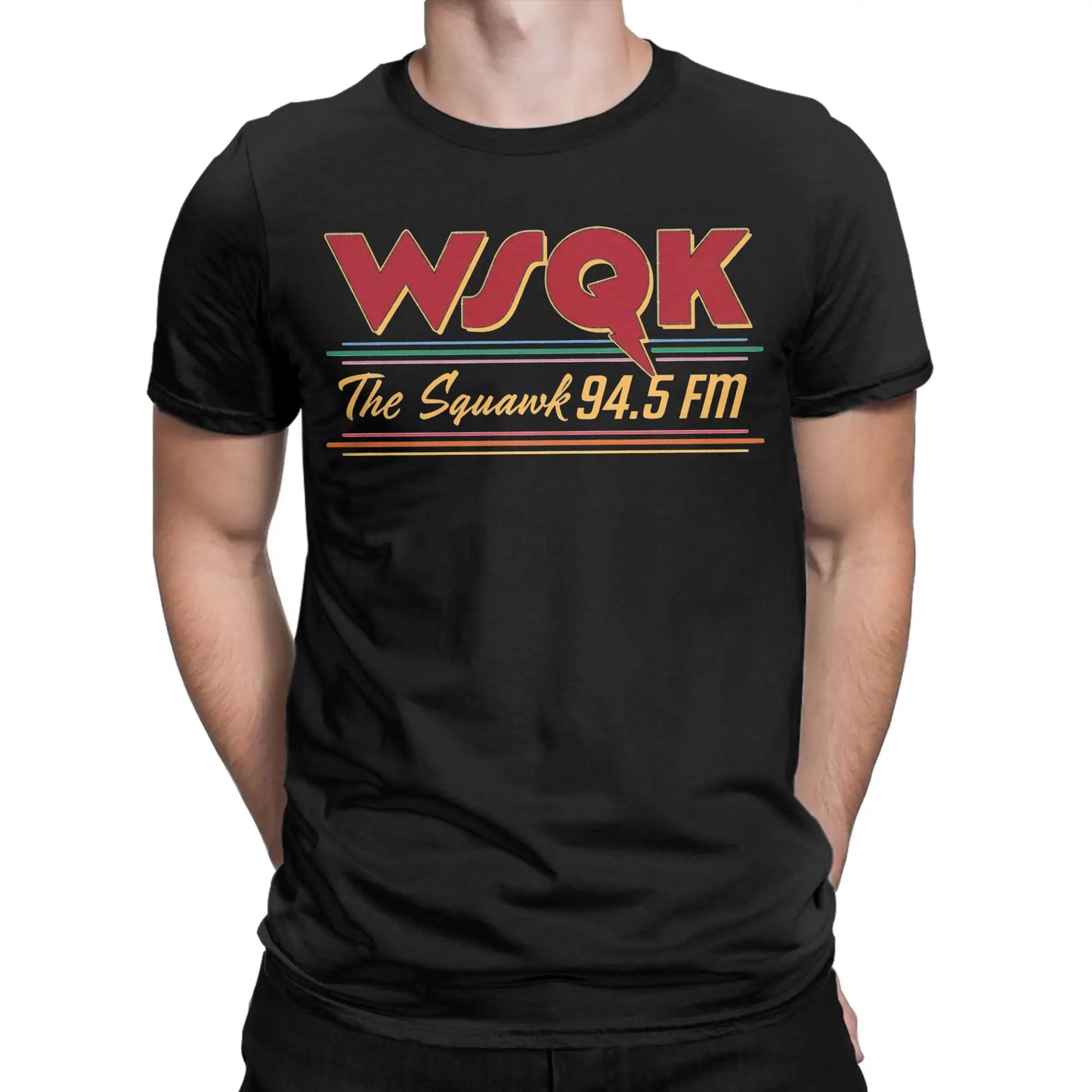 T-Shirt homme WSQK The Squawk drôle pur coton t-shirts à manches courtes Dustin Henderson T-Shirt col rond hauts cadeau d'anniversaire