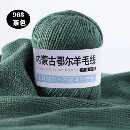 Fil de laine pour enfants, crochet à la main pour chapeaux, écharpes, chandails, optique moyenne, doux pour la peau, doux, 6 rôles, 100 g/ensemble