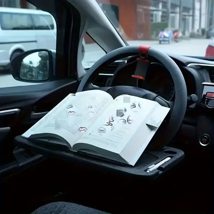 Plateau de volant 2 en 1 – Votre bureau de voiture pour les repas, le travail et la lecture. Ajustement durable et universel. Boutique maintenant!