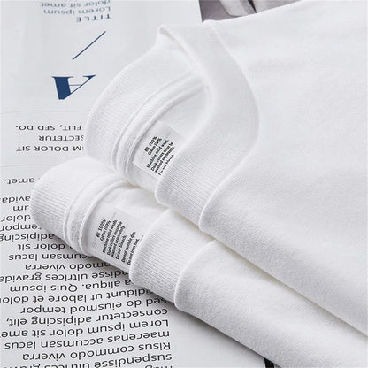 2 pièces 100% coton solide t-shirts hommes et femmes à manches courtes blanc t-shirts décontracté respirant ample col rond T-shirt Couple hauts