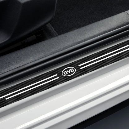 Autocollant de protection de seuil de voiture, 4 pièces, accessoires de voiture pour BYD F3 E6 Yuan Plus Atto F0 G3 I3 Ea1 Song Max Tang Dmi