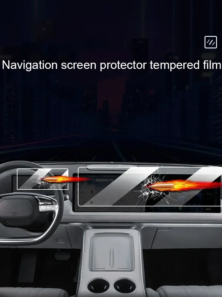 For XPENG G9 2022-2024 Car GPS Navigation Screen Protect Glass Film Dashboard Display Tempered Sticker Auto Internal Accessories