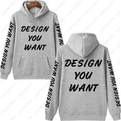 Sweat-shirt personnalisé avec photo, sweat-shirt confortable et chaud pour l'automne, unisexe, décontracté, texte imprimé personnalisé, sweat-shirt DIY tendance