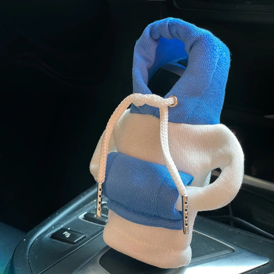 Sweat à capuche à la mode pour voiture, couvercle de pommeau de levier de vitesse, poignée manuelle, décoration de levier de vitesse, accessoires d'intérieur automobile, nouvelle collection 2024