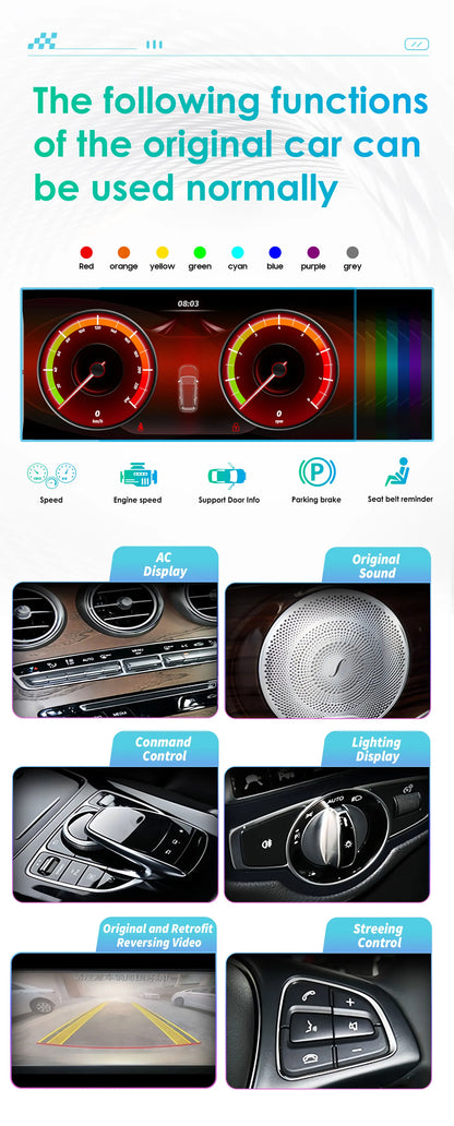 Autoradio Android 13 de 10.25 Pouces avec Lecteur de Limitation 4G Carplay, pour Mercedes Benz W212 Classe E NTG 4.0 4.5 5.0 E200 E230 E260 E300 S212