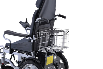 Fauteuil roulant électrique inclinable et pliable, léger, en acier au carbone, Portable, 50112-L140