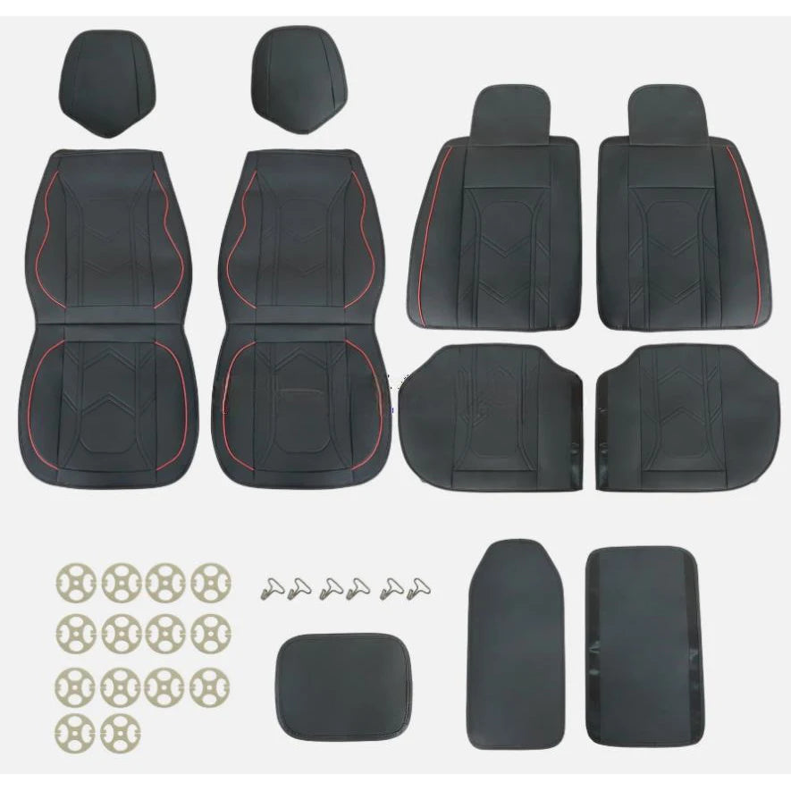 Ensemble complet de protection de siège de voiture en cuir PU pour Chevrolet, housse de siège avant et arrière imperméable pour 5 sièges, automobile respirante