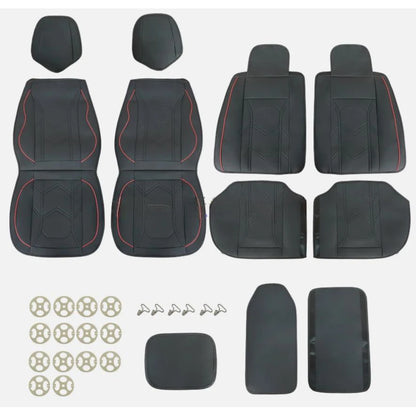 Ensemble complet de protection de siège de voiture en cuir PU pour Chevrolet, housse de siège avant et arrière imperméable pour 5 sièges, automobile respirante