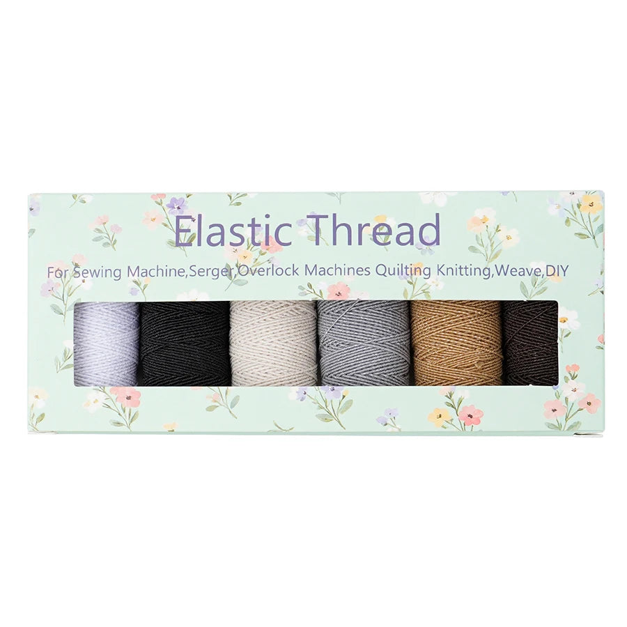 Fil inférieur et fil élastique pour machine à coudre, 0.6mm d'épaisseur, 20 mètres (fil fin en polyester à haute élasticité) avec étiquettes de perles