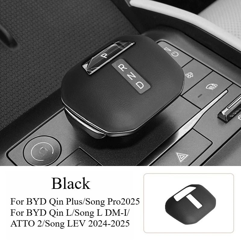 Couvercle d'engrenage en cuir pour voiture BYD Song L/Qin Plus/ATTO 2, couvercle de poignée d'engrenage, levier de commande Central, accessoires de protection