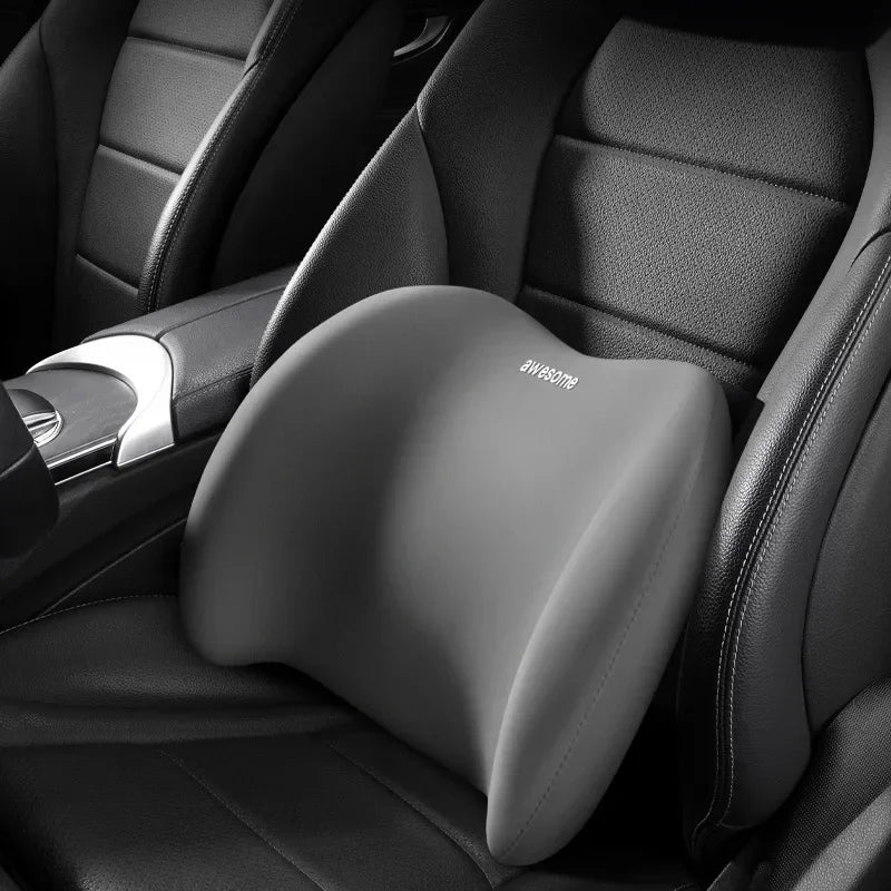 Car Headrest Pillow and Lumbar Support Set Memory Foam Neck Pillow & Back Cushion for Long Drive Pain Relief Car Seat Comfort