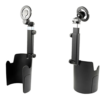 Voiture 2-1 support de téléphone portable magnétique support de verre support de téléphone portable magnétique Rotation horizontale verticale porte-boissons universel