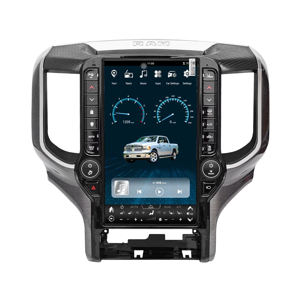 Écran de 13.6 pouces pour Dodge Ram 2019 – 2023, Navigation GPS Carplay, Android, voiture, multimédia, Radio, vidéo, lecteur Audio, unité principale stéréo