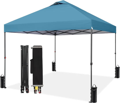 Tente Pop-Up 10x10 - Tente de plage instantanée à verrouillage central breveté, avec sac STO-N-Go et 8 piquets, personnalisable