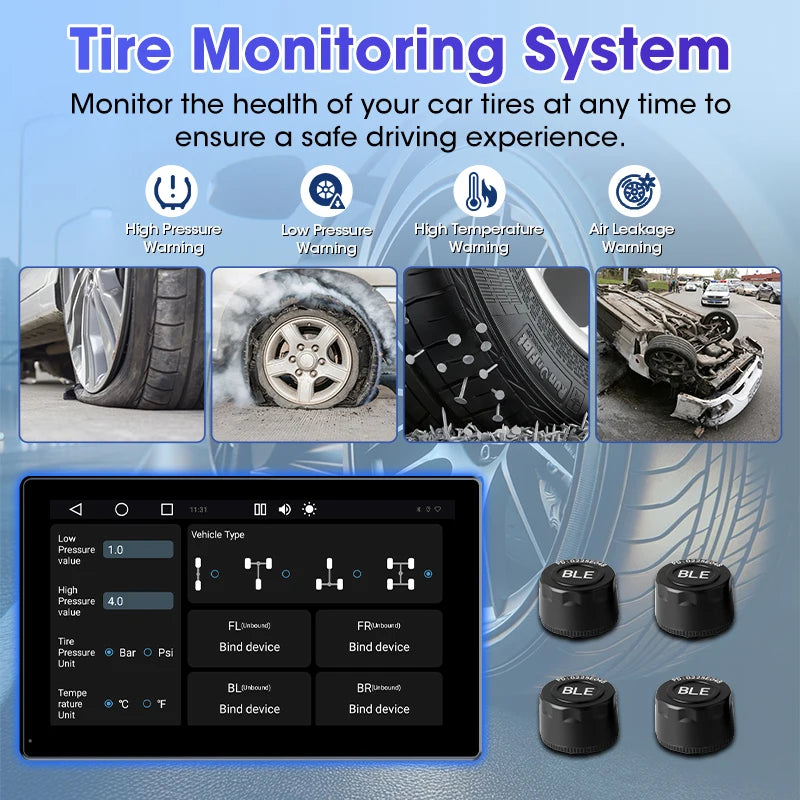 Jansite 9 "Android 13 4G + 64G voiture miroir Radio Carplay Android Auto lecteur écran rotatif GPS Navigation Support Tiktok TPMS BT