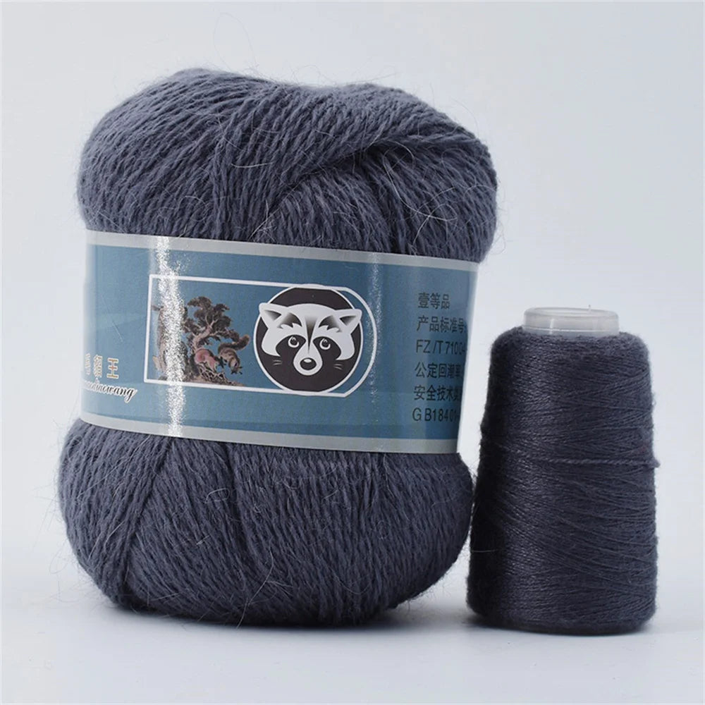 Fil de fourrure de vison pour fils pour tricoter et Crochet, fil de t-shirt en dentelle à 2 plis pour tricoter à la main, couture, 1 écheveau 340 M 50 + 20g