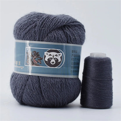 Fil de fourrure de vison pour fils pour tricoter et Crochet, fil de t-shirt en dentelle à 2 plis pour tricoter à la main, couture, 1 écheveau 340 M 50 + 20g