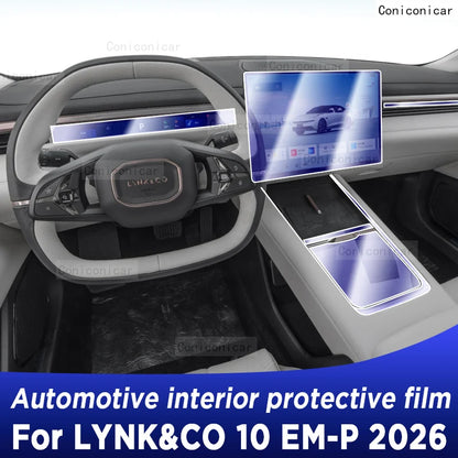 Film autocollant de protection pour écran de Navigation Gps de tableau de bord de voiture en TPU, accessoires anti-rayures pour LYNK & CO 10 EM-P 2026