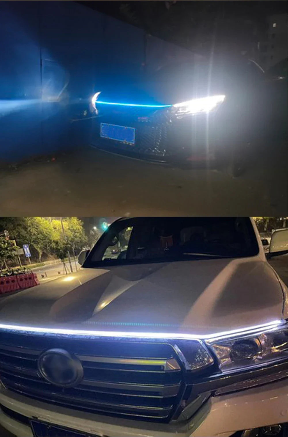 Feux diurnes à LED pour capot de voiture, démarrage par balayage, lumières décoratives, guide de capot moteur automatique DRL, lampe d'ambiance décorative, 12V, 150cm