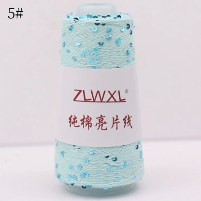   Блэк – fil de coton à paillettes, 100g, 800M, 3mm, décoration tricotée, crochet à la main, tricot jaune