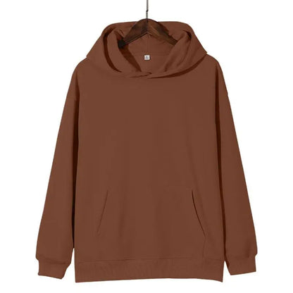Poids lourd mode hommes sweats à capuche nouveau automne hiver décontracté épais coton hommes haut couleur unie sweat à capuche mâle haut pour femme
