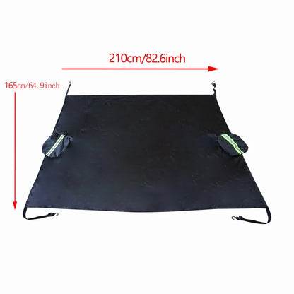 Couverture universelle de pare-brise avant de voiture en tissu Oxford, couverture de pare-brise de voiture avec bande réfléchissante, couverture de neige d'hiver