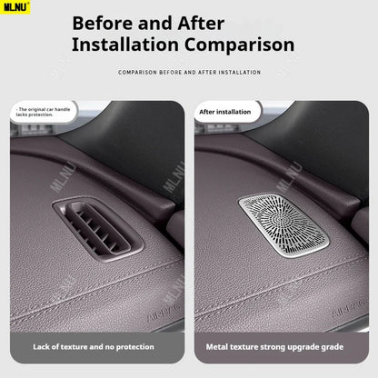 Pour BYD Song PLUS 2025 (Seal U dm i/Sealion 6) accessoires 2024/2023 couvercle anti-poussière de ventilation en métal, titane noir, conception creuse résistante