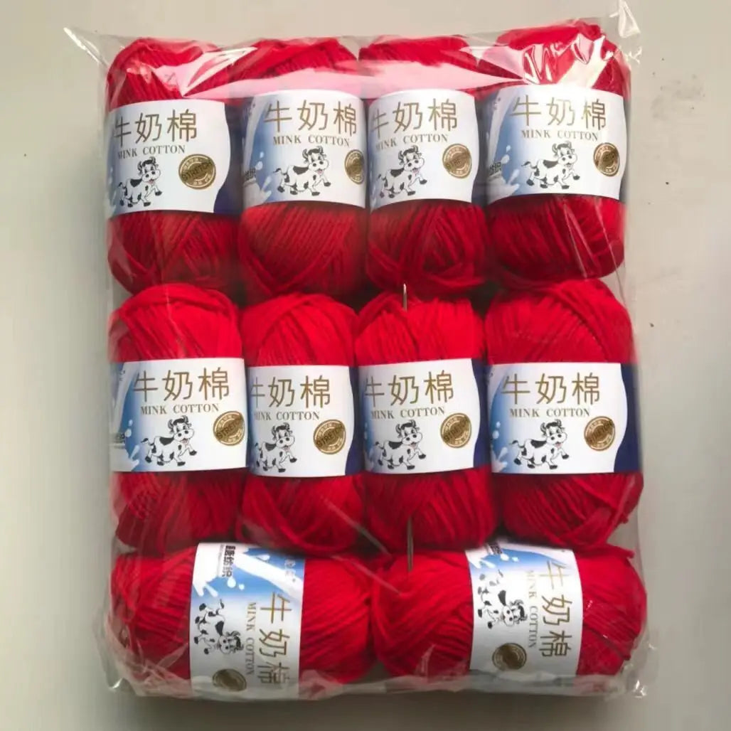 Fil de laine et de coton au lait, 500g, fil au Crochet pour écharpe tricotée à la main, pull, sacs de poupées, bricolage, fournitures de tricot au Crochet, 10 pièces/lot