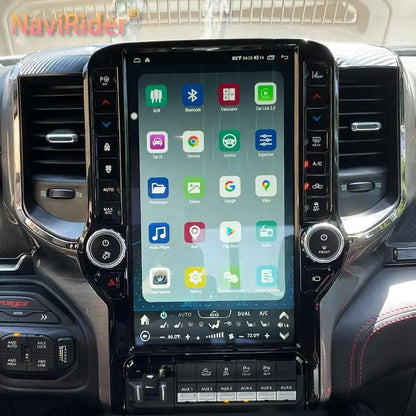 Écran tactile Android Radio 2din pour Dodge Ram 2019 – 2021, GPS Carplay, lecteur vidéo multimédia de voiture, unité principale stéréo Navi 13.6 pouces
