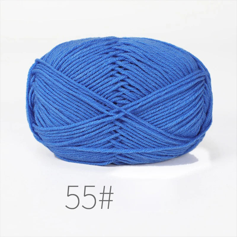 Nouveau 5 pièces 250g lait coton tricot laine fil couture teint Lanas pour Crochet artisanat pull chapeau poupées couture tricot outils