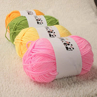 Fil de lait tissé à 5 brins, optique moyenne faite à la main, boule de fil, bricolage, beurre, pull, fleur, chapeau, écharpe, 150g