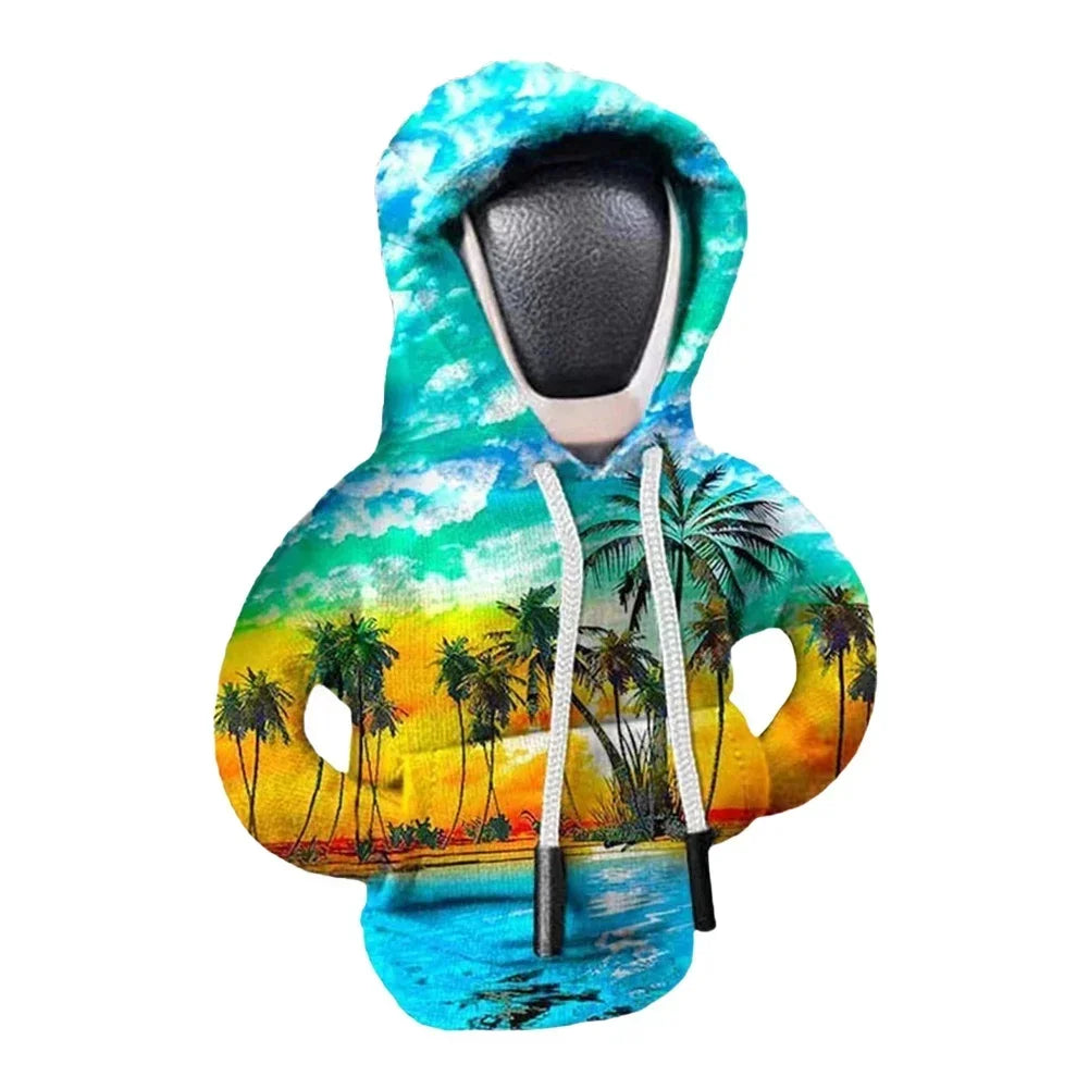 Couvercle universel de levier de changement de vitesse de voiture, couverture de sweat-shirt pour pommeau de levier de vitesse automobile, accessoires d'intérieur à capuche