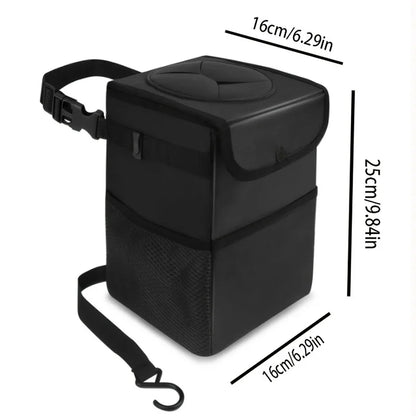 Poubelle de voiture avec couvercle, boîte de rangement pliante, poubelle de voiture étanche, rangement de siège de voiture