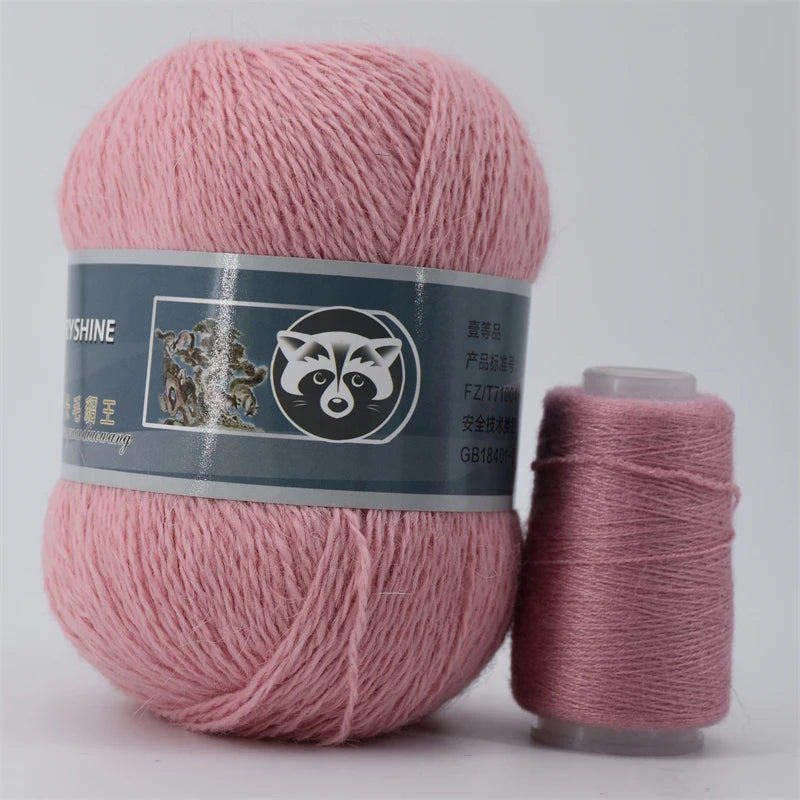 Fil de fourrure de vison pour fils pour tricoter et Crochet, fil de t-shirt en dentelle à 2 plis pour tricoter à la main, couture, 1 écheveau 340 M 50 + 20g