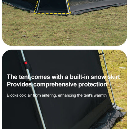 Tente de camping instantanée octogonale Sonuto, grande tente familiale avec structure en aluminium, résistante au vent et à l'eau, abri solaire pour la plage