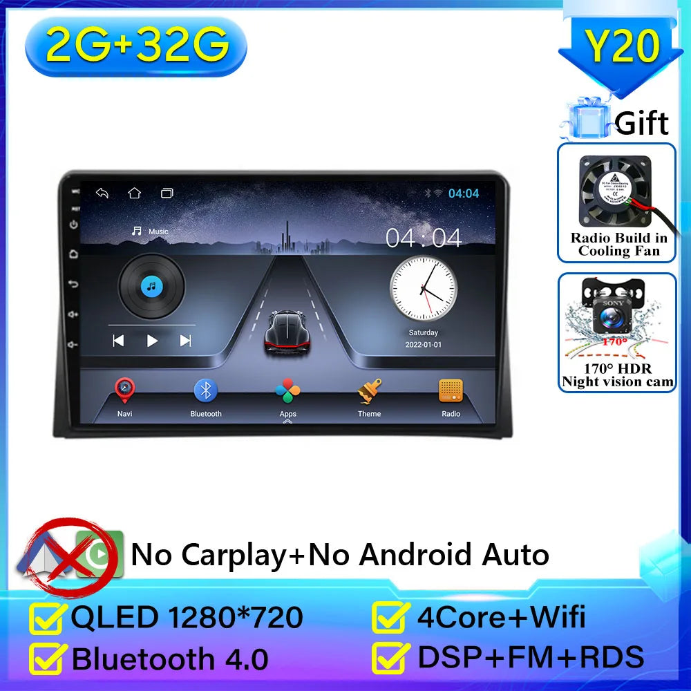 Pour Volkswagen Multivan T5 2003 2004 -2015 autoradio Carplay Navigation GPS Android Auto Android 15 affichage stéréo No 2din WiFi